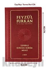 Feyzü'l Furkan Tefsirli Kuran-ı Kerim Meali Bordo(CEP BOY-SADECE MEAL-CİLTLİ)